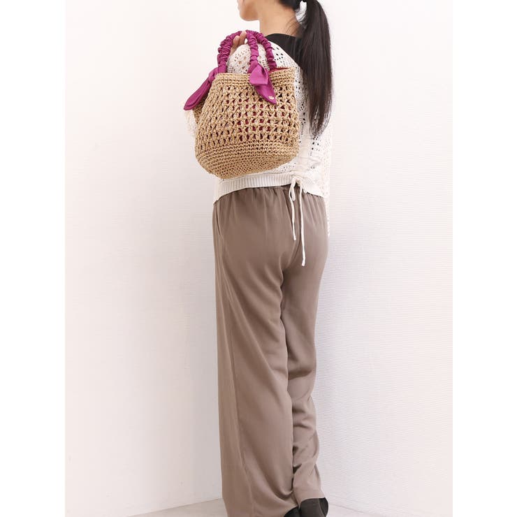 カシュカシュ cachecache / 下がりリボン柄編みトート | UNBILLION | 詳細画像2 