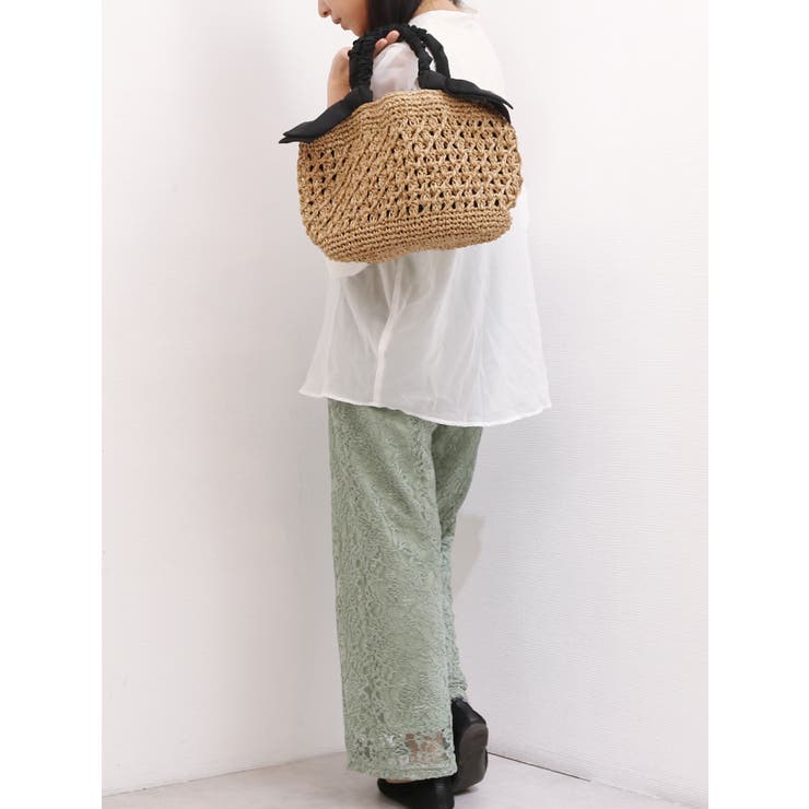 カシュカシュ cachecache / 下がりリボン柄編みトート | UNBILLION | 詳細画像20 