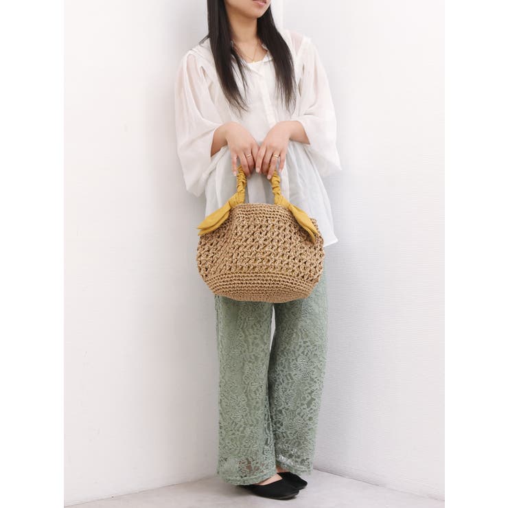 カシュカシュ cachecache / 下がりリボン柄編みトート | UNBILLION | 詳細画像6 