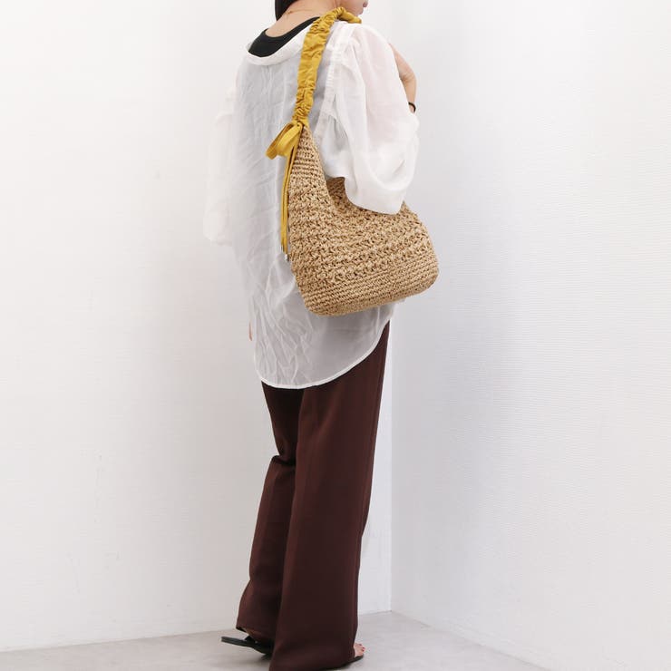 カシュカシュ / ドロストギャザーハンドル柄編2wayトート | UNBILLION | 詳細画像17 