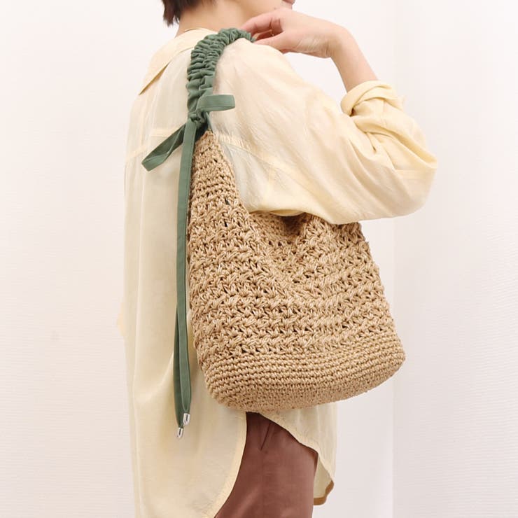 カシュカシュ / ドロストギャザーハンドル柄編2wayトート | UNBILLION | 詳細画像23 
