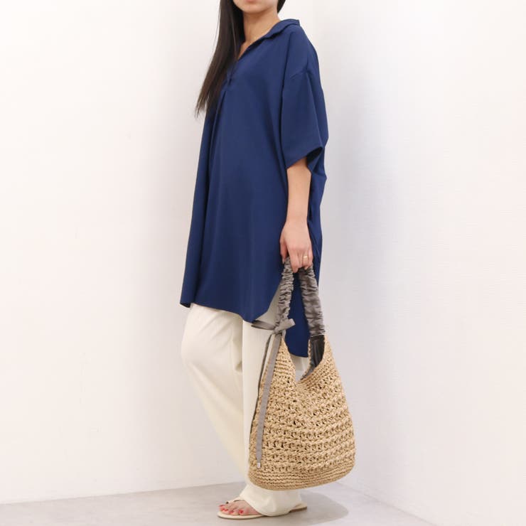 カシュカシュ / ドロストギャザーハンドル柄編2wayトート | UNBILLION | 詳細画像29 