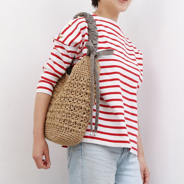 カシュカシュ / ドロストギャザーハンドル柄編2wayトート | UNBILLION | 詳細画像31 