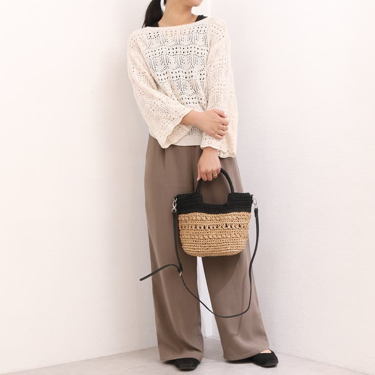 カシュカシュ cachecache / 切替柄編2wayミニトート | UNBILLION | 詳細画像2 