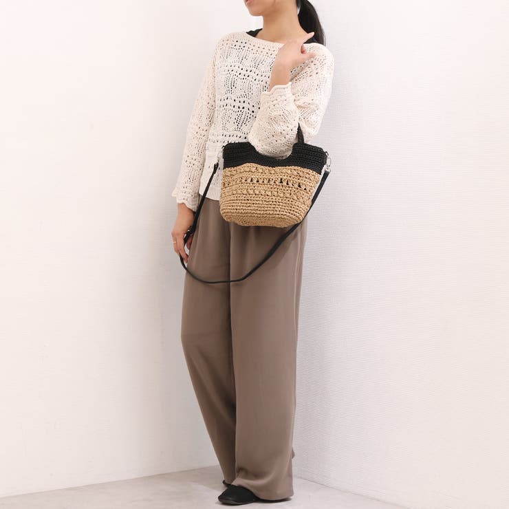 カシュカシュ cachecache / 切替柄編2wayミニトート | UNBILLION | 詳細画像3 