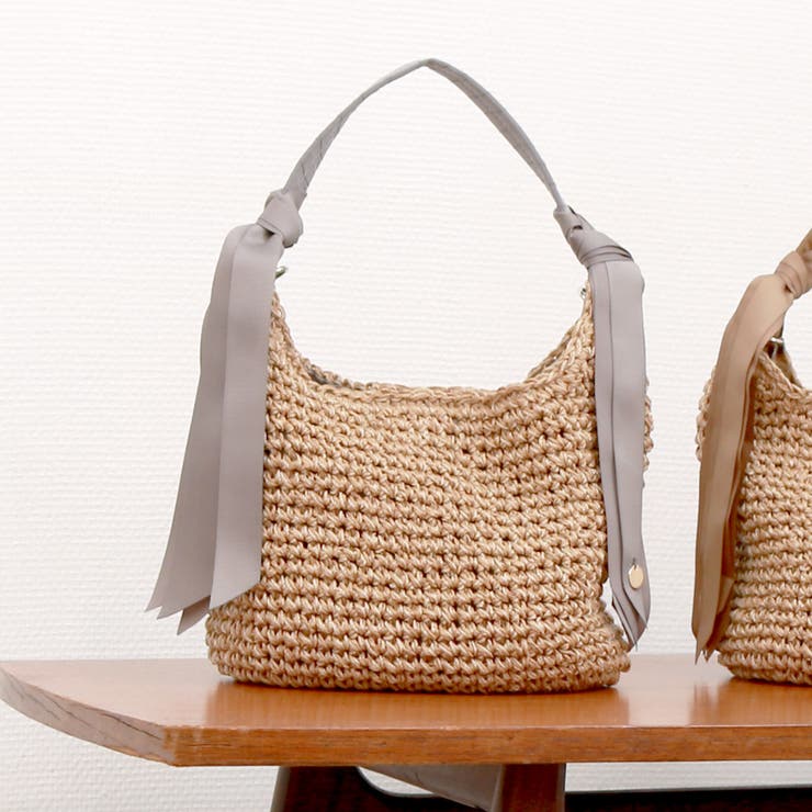 グレー | カシュカシュ / 下がりグログランクロッシェ2wayミニトート | UNBILLION