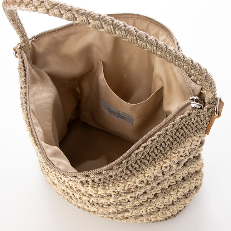 カシュカシュ / ボーダーコンビ編みワンハンドル2wayミニトート | UNBILLION | 詳細画像12 