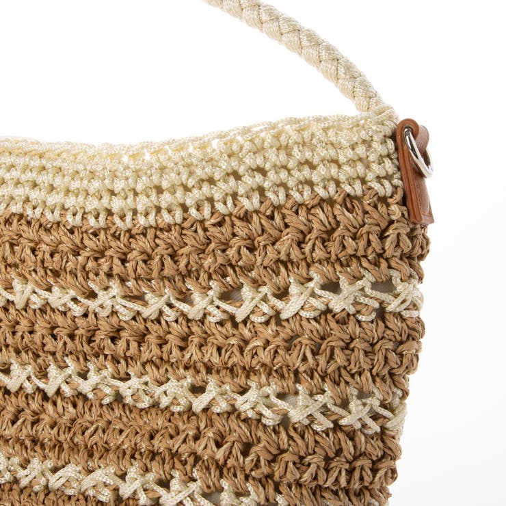 カシュカシュ / ボーダーコンビ編みワンハンドル2wayミニトート | UNBILLION | 詳細画像20 