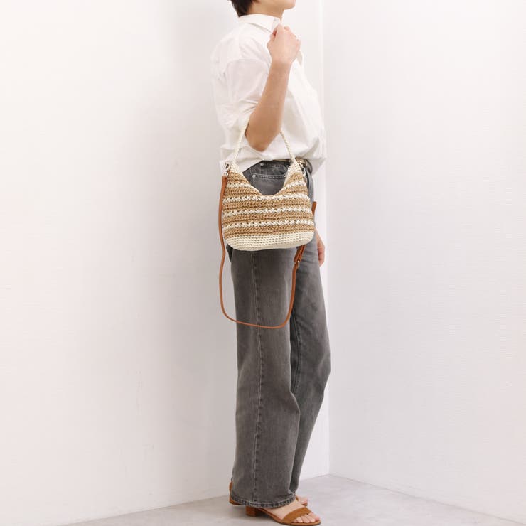カシュカシュ / ボーダーコンビ編みワンハンドル2wayミニトート | UNBILLION | 詳細画像6 