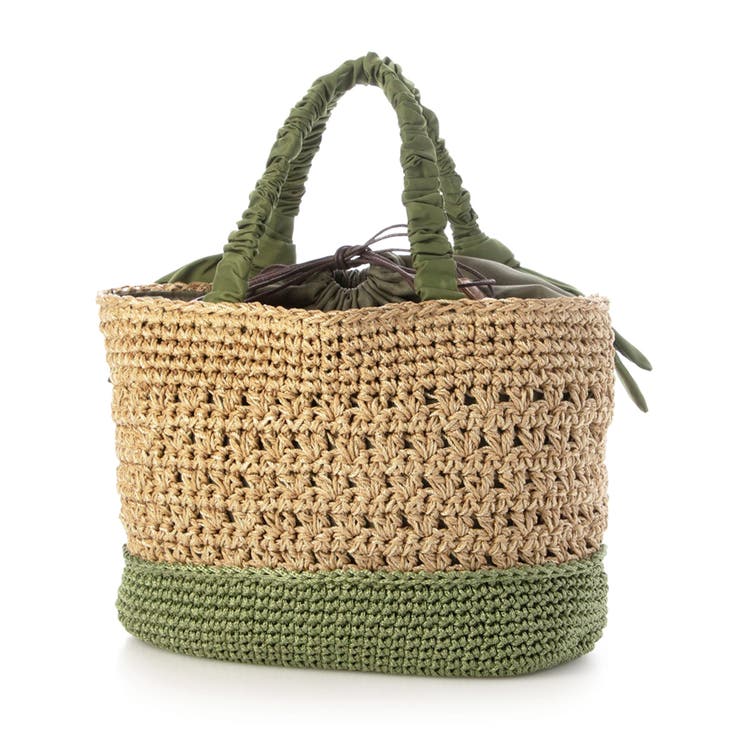 カシュカシュ cachecache / 下がりリボン切替編みトート | UNBILLION | 詳細画像8 