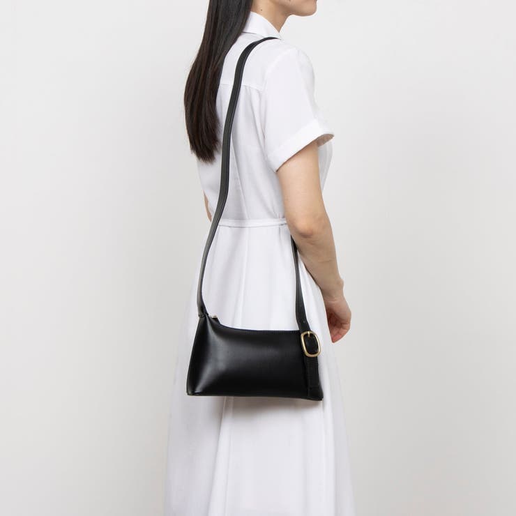 ブラック | カシュカシュ cachecache / アシンメトリーバックルショルダー | UNBILLION