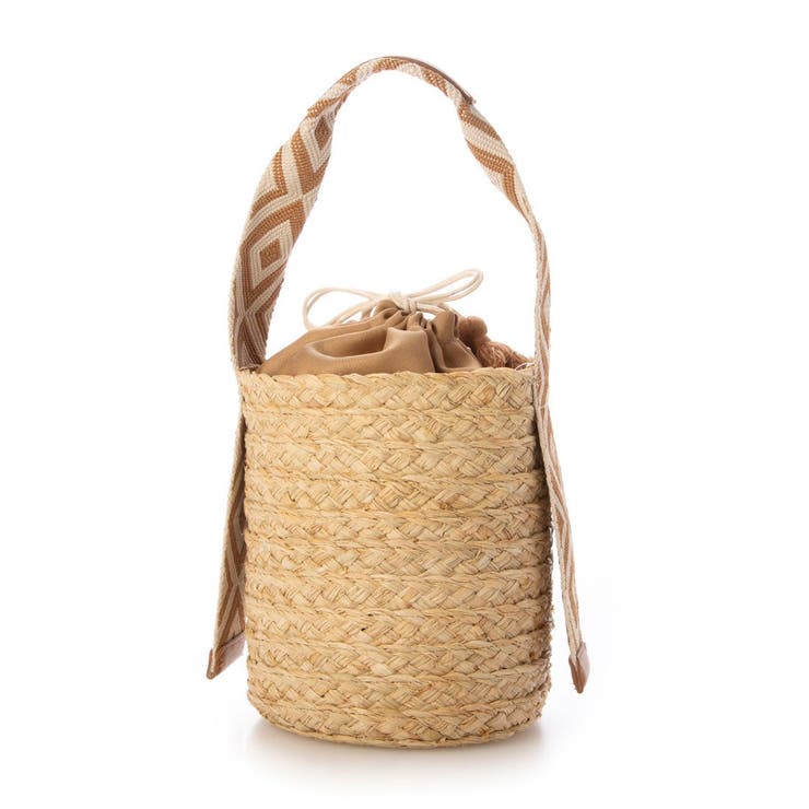 カシュカシュ / ジャガードテープハンドルラフィアバケツトート | UNBILLION | 詳細画像2 