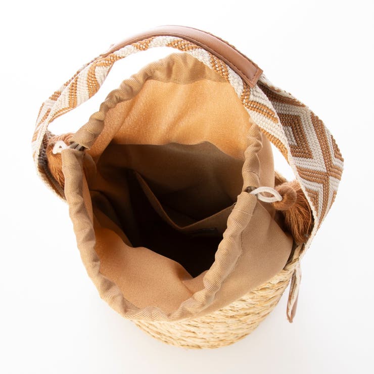 カシュカシュ / ジャガードテープハンドルラフィアバケツトート | UNBILLION | 詳細画像5 