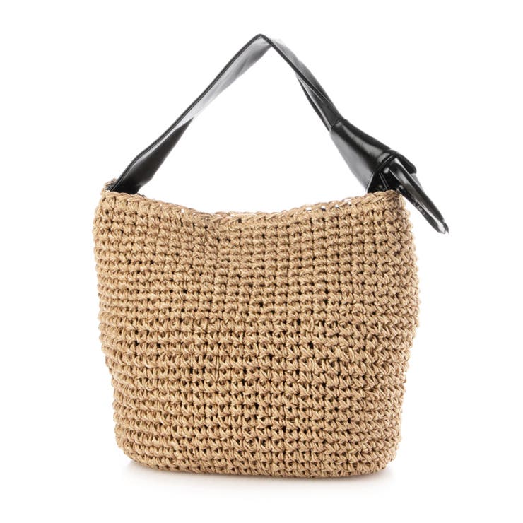 ブラック | カシュカシュ cachecache / リボンハンドルクロッシェミニトート | UNBILLION