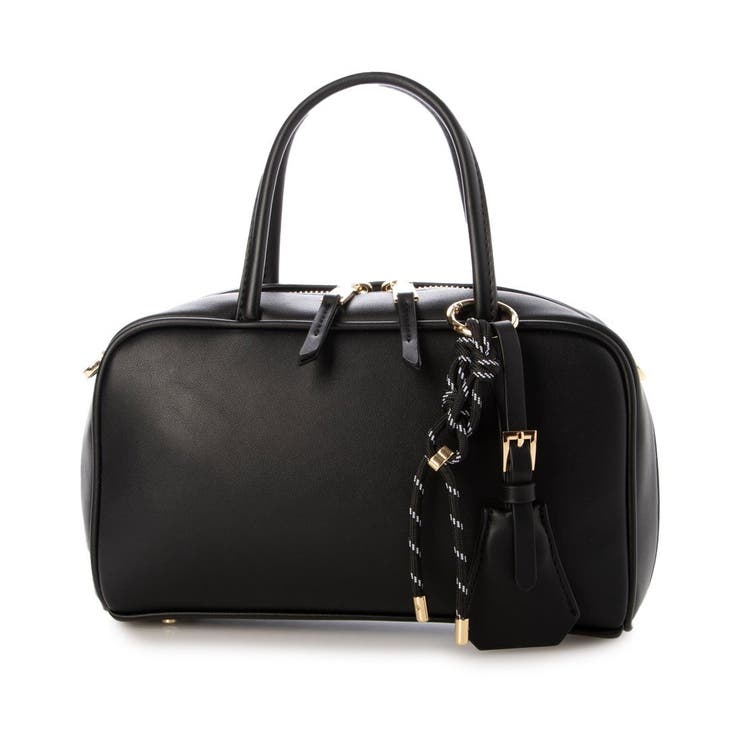 ブラック | カシュカシュ cachecache / チャーム付横長ボストン | UNBILLION