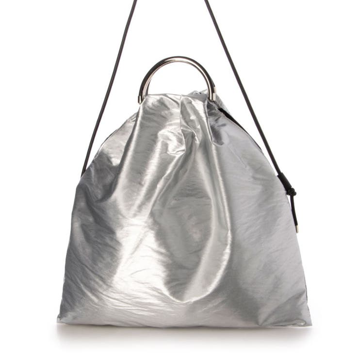 シルバー | カシュカシュ cachecache / コンビ金手ハンドル2wayトート | UNBILLION