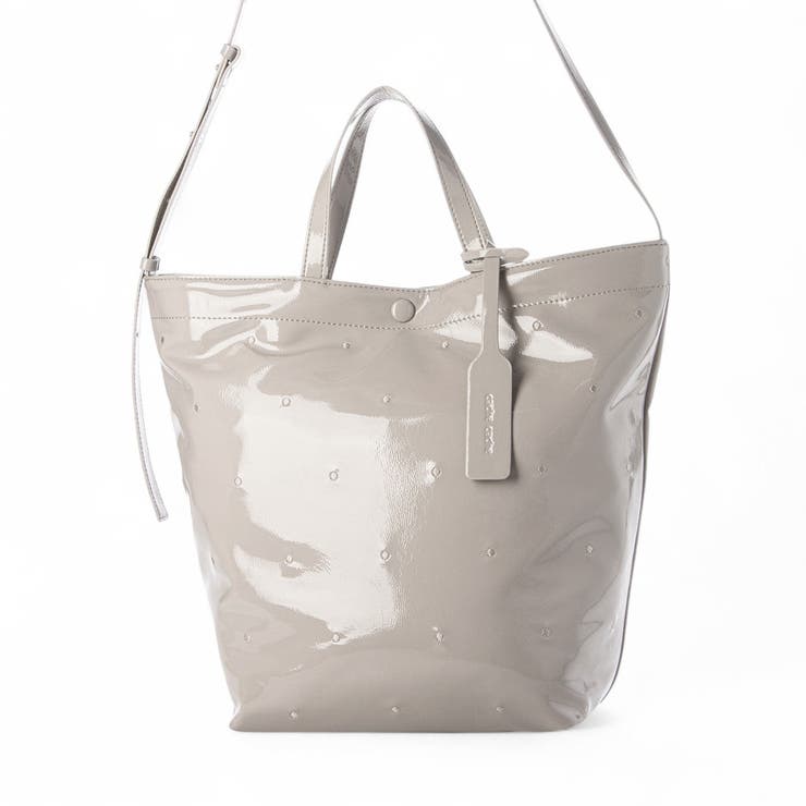 ライトグレー | カシュカシュ cachecache / エナメル2wayトート | UNBILLION