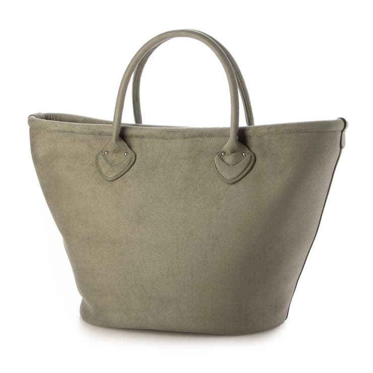 グリーン | カシュカシュ cache cache / スエード調口元パイピングトート | UNBILLION