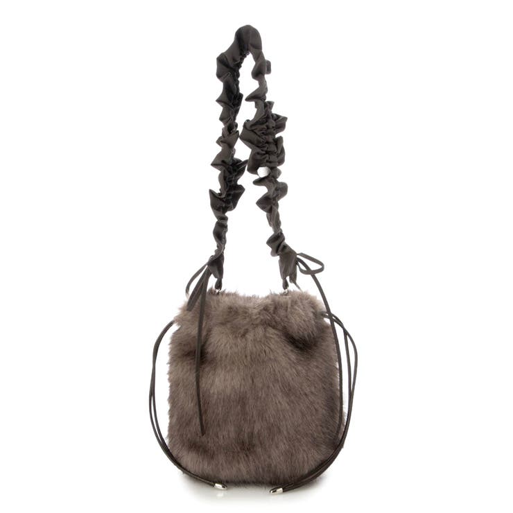 カシュカシュ cachecache / フリルショルダー付エコファー巾着バッグ | UNBILLION | 詳細画像9 