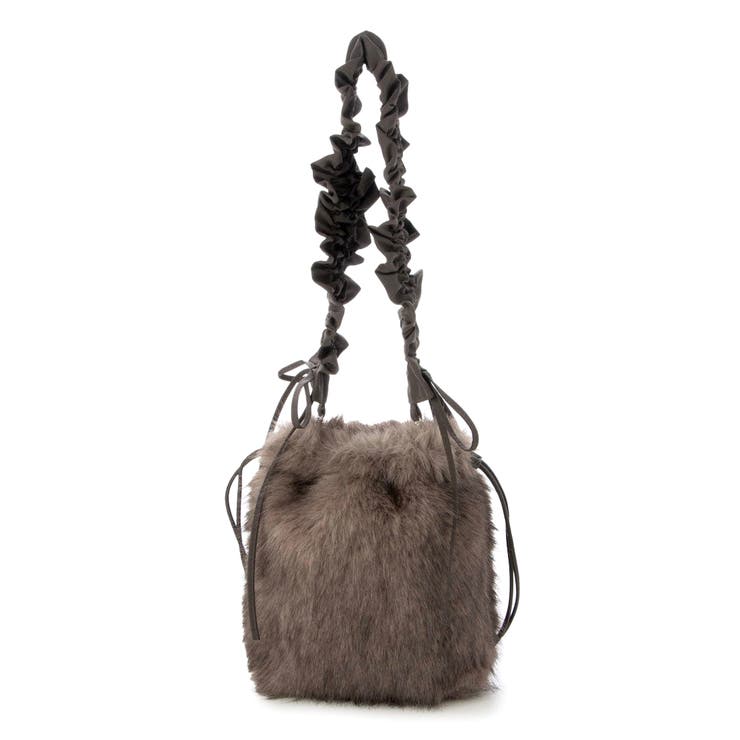 カシュカシュ cachecache / フリルショルダー付エコファー巾着バッグ | UNBILLION | 詳細画像10 