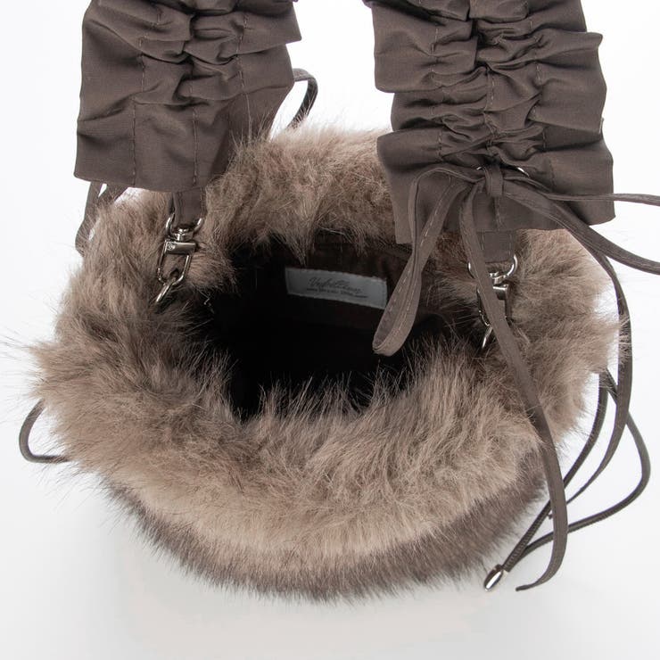 カシュカシュ cachecache / フリルショルダー付エコファー巾着バッグ | UNBILLION | 詳細画像12 