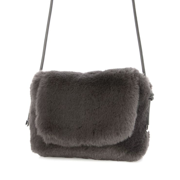 グレー | カシュカシュ cachecache / エコファーシンプルフラップショルダー | UNBILLION