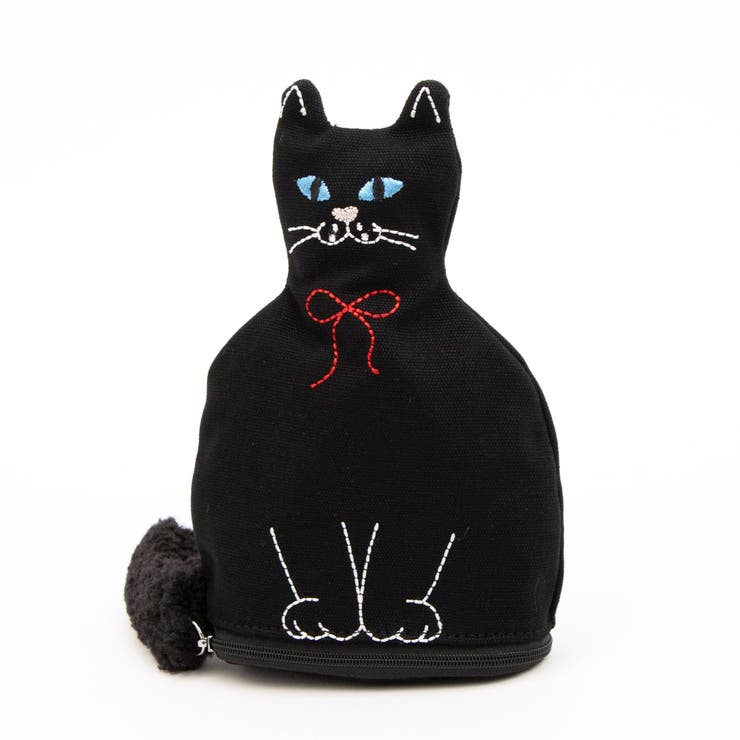 カシュカシュ cachecache / ネコ刺繍自立ポーチ | UNBILLION | 詳細画像1 