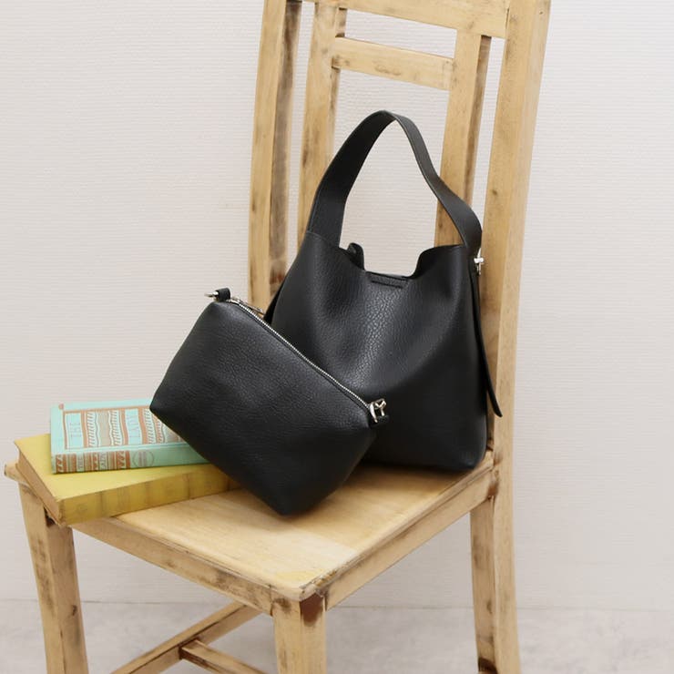 ブラック | カシュカシュ  / ポーチショルダー付き2wayホーボーバッグ | UNBILLION