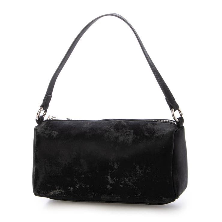 ブラック | カシュカシュ cachecache / シルクサテン風合皮筒形ショルダー | UNBILLION