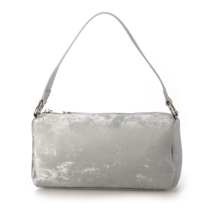 シルバー | カシュカシュ cachecache / シルクサテン風合皮筒形ショルダー | UNBILLION