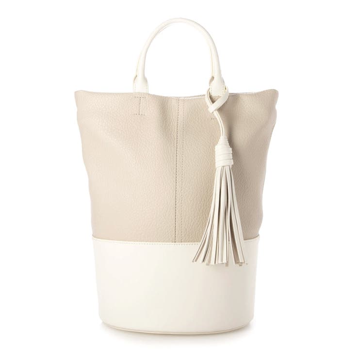 アイボリー | カシュカシュ cachecache / タッセル付きバケツ2wayバッグ | UNBILLION