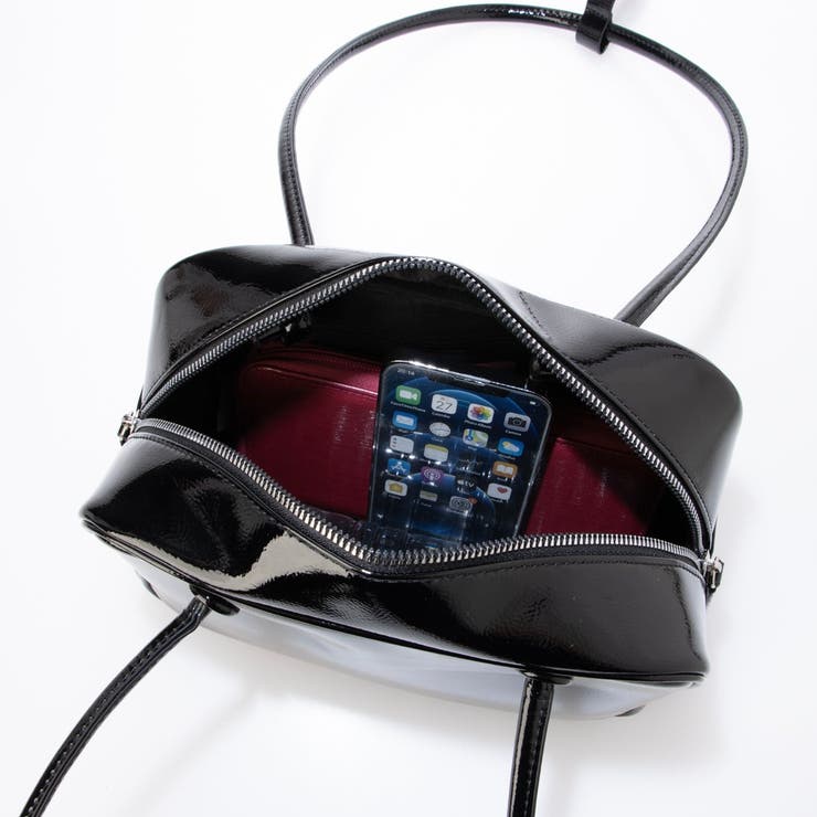 カシュカシュ cachecache / エナメル調中型ボストン | UNBILLION | 詳細画像21 