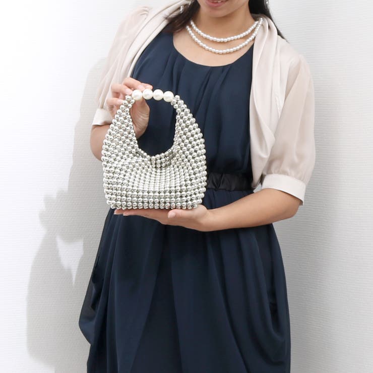 カシュカシュ cachecache / シルバービーズ手提げバッグ | UNBILLION | 詳細画像1