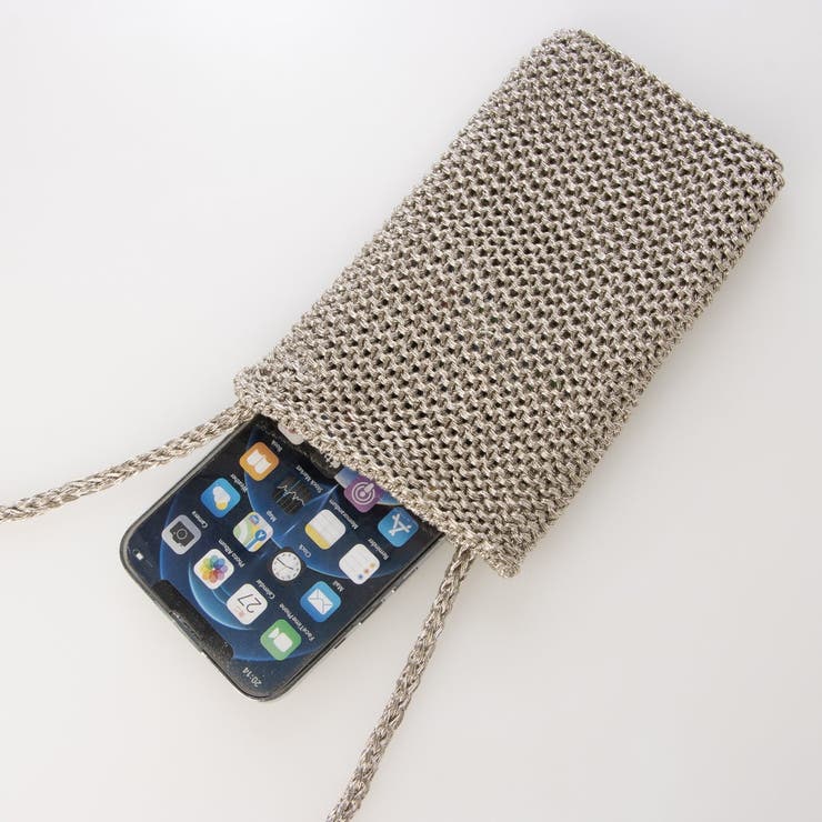 カシュカシュ cachecache / メタリックニットスマホショルダーバッグ | UNBILLION | 詳細画像7 