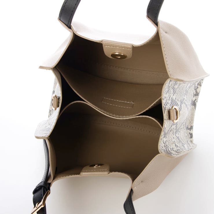 カシュカシュ  / フェイクレザーショルダーバッグ付スクエアトート | UNBILLION | 詳細画像23 