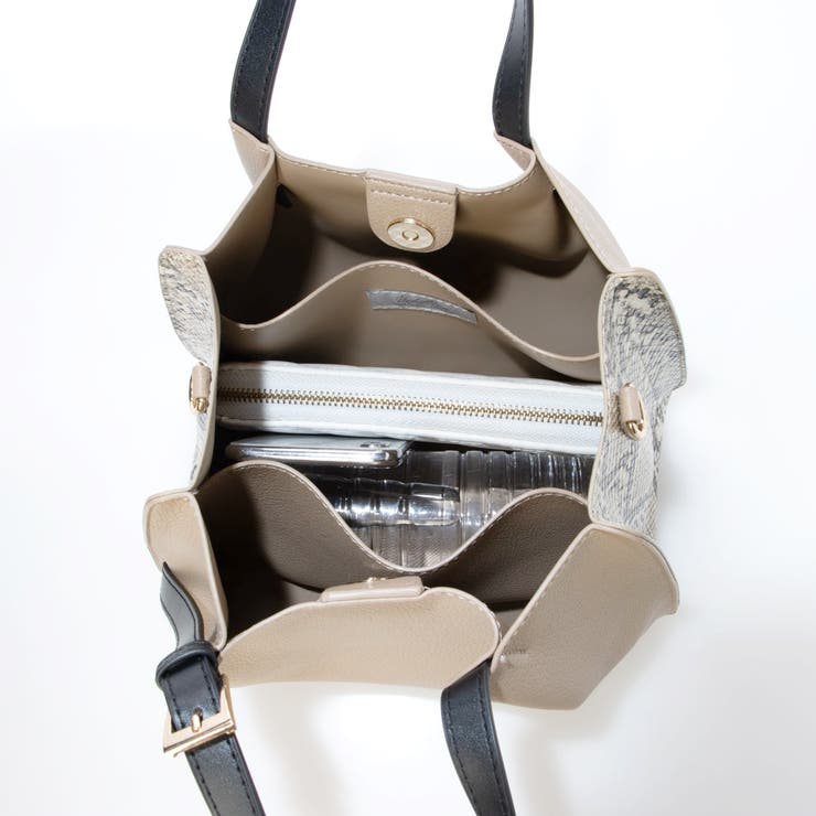 カシュカシュ  / フェイクレザーショルダーバッグ付スクエアトート | UNBILLION | 詳細画像27 