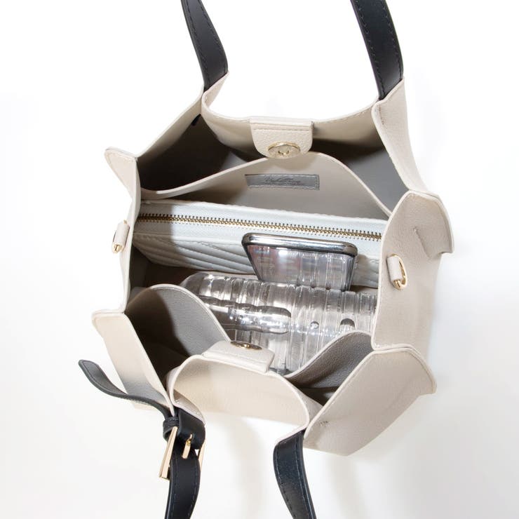 カシュカシュ  / フェイクレザーショルダーバッグ付スクエアトート | UNBILLION | 詳細画像9 