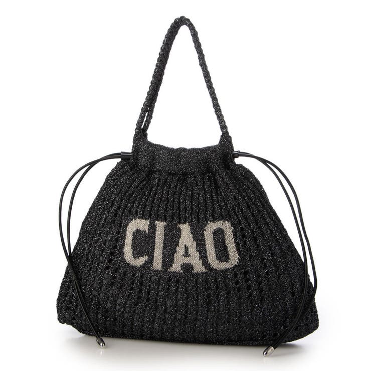 ブラック | カシュカシュ cachecache / メッセージラメニット2wayバッグ | UNBILLION