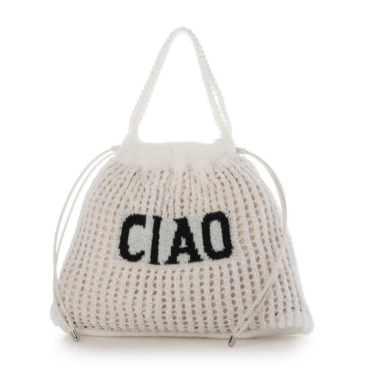 ホワイト | カシュカシュ cachecache / メッセージラメニット2wayバッグ | UNBILLION