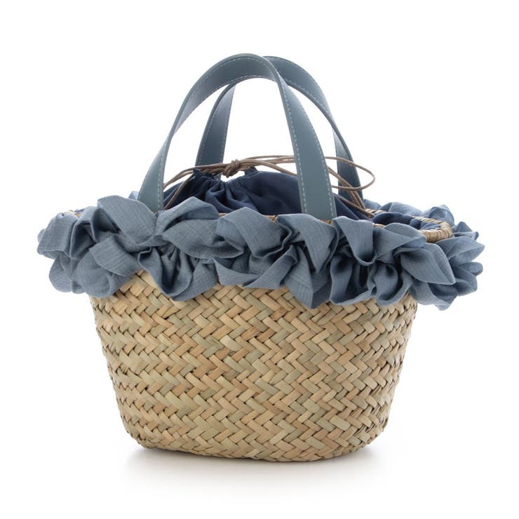 ブルー | カシュカシュ cachecache / フリルカゴバッグ | UNBILLION