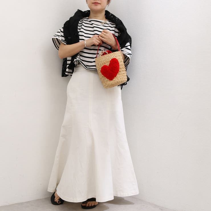 cachecache / ハート付ラフィアバケットトート カゴバッグ | UNBILLION | 詳細画像2 
