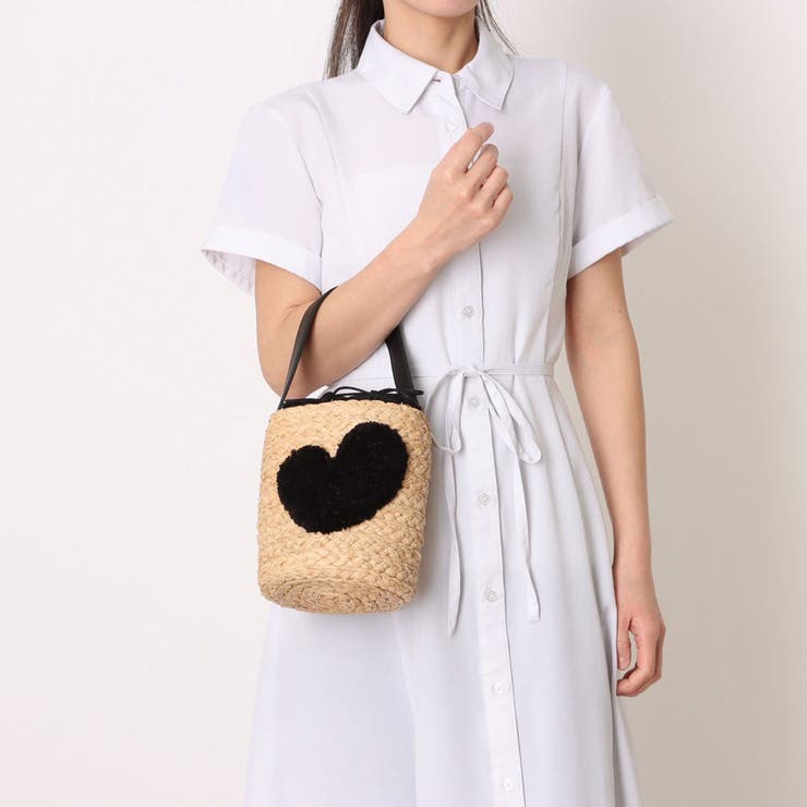 cachecache / ハート付ラフィアバケットトート カゴバッグ | UNBILLION | 詳細画像5 