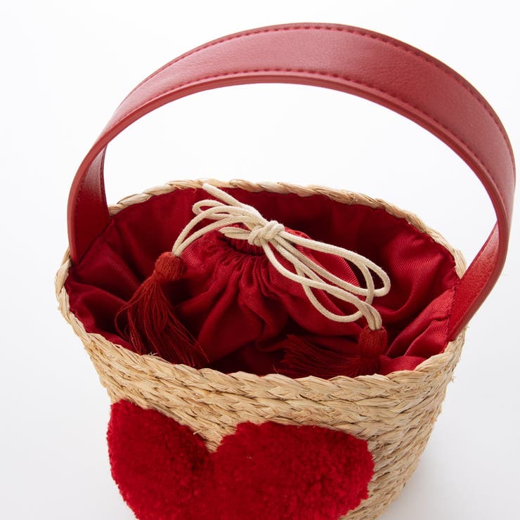 cachecache / ハート付ラフィアバケットトート カゴバッグ | UNBILLION | 詳細画像9 