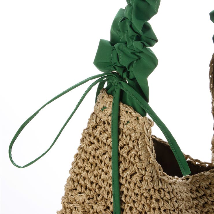 cachecache / ドロストフリルハンドル地柄編みトート カゴバッグ | UNBILLION | 詳細画像21 