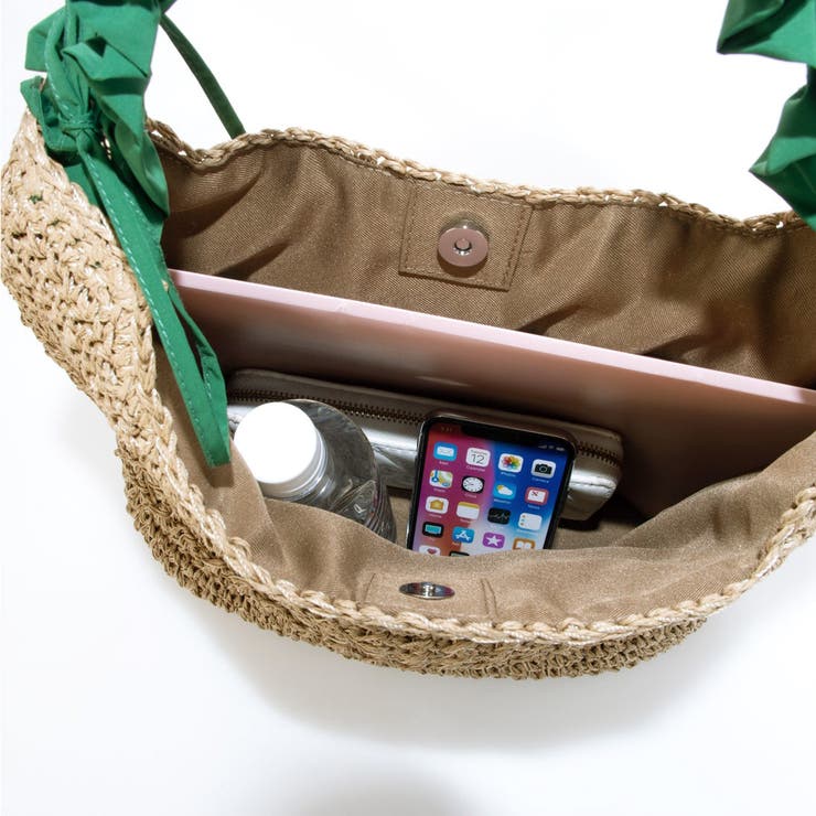 cachecache / ドロストフリルハンドル地柄編みトート カゴバッグ | UNBILLION | 詳細画像23 