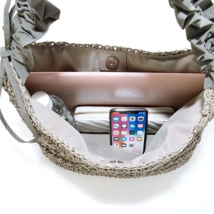 cachecache / ドロストフリルハンドル地柄編みトート カゴバッグ | UNBILLION | 詳細画像37 