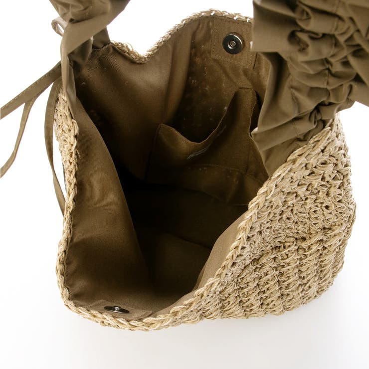 cachecache / ドロストフリルハンドル地柄編みトート カゴバッグ | UNBILLION | 詳細画像41 