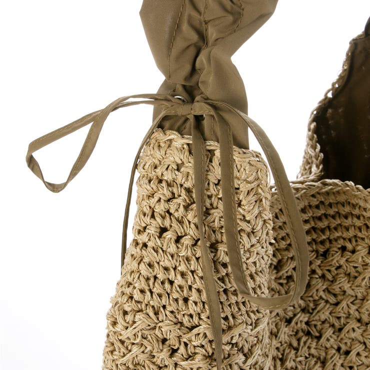 cachecache / ドロストフリルハンドル地柄編みトート カゴバッグ | UNBILLION | 詳細画像42 