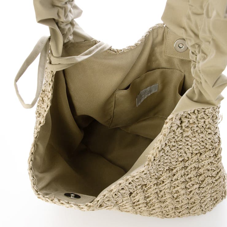 cachecache / ドロストフリルハンドル地柄編みトート カゴバッグ | UNBILLION | 詳細画像48 