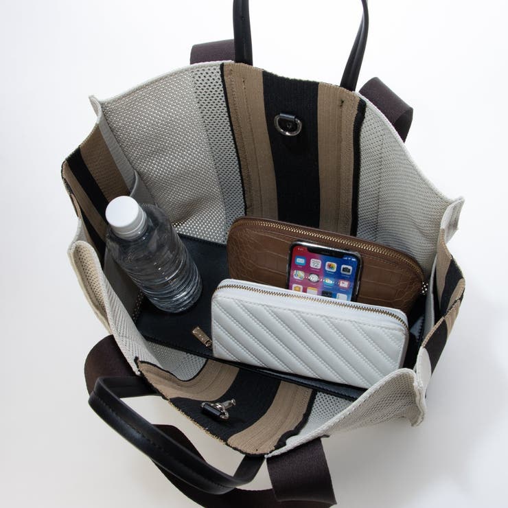 カシュカシュ / マルチカラーストライプ2wayスクエアトート | UNBILLION | 詳細画像14 